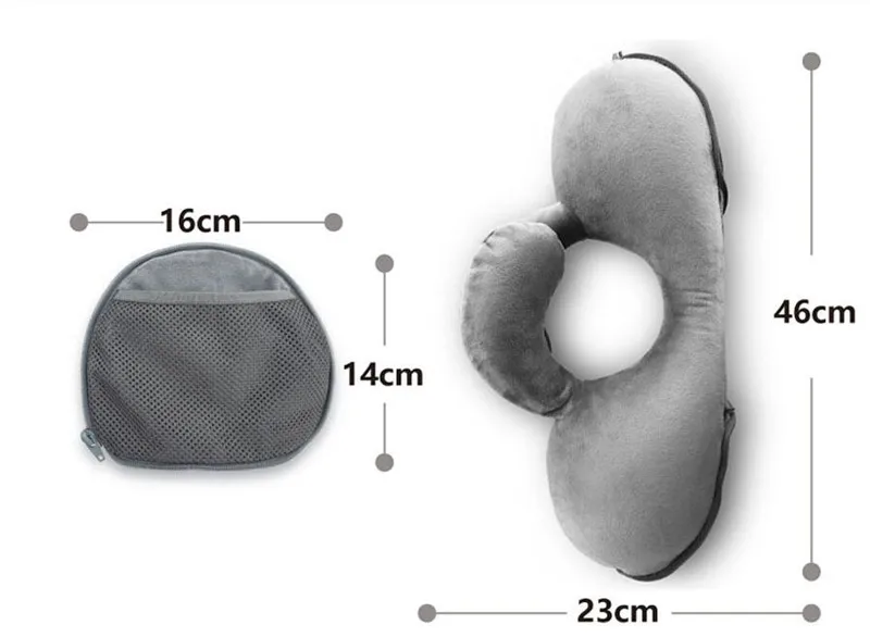 Надувная U-образная подушка для шеи путешествий офиса самолета вождения