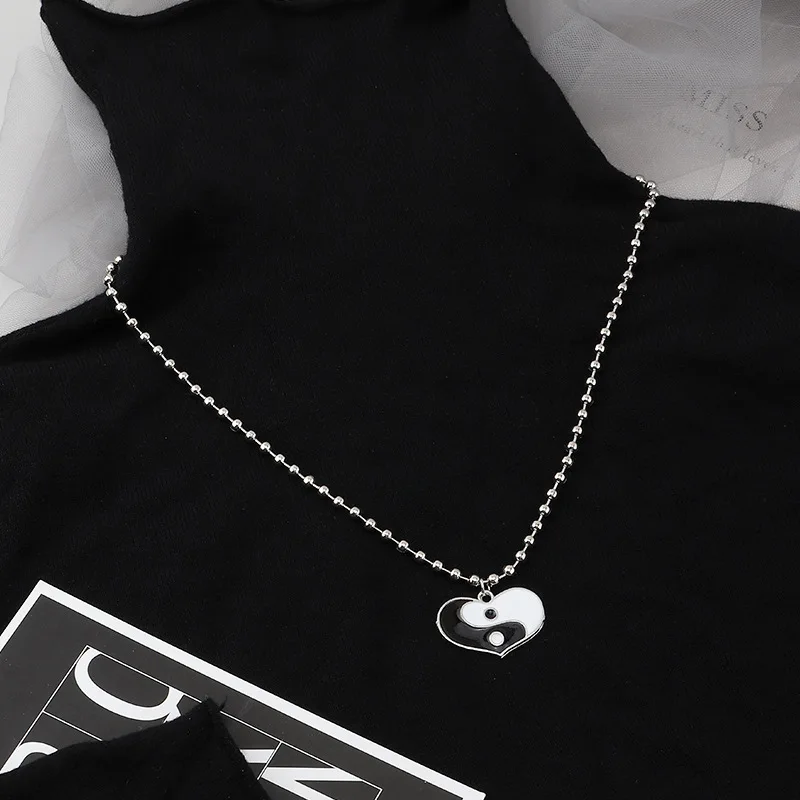 Модное женское ожерелье Love Tai Chi кулон в форме сердца Сплетница капельное масло
