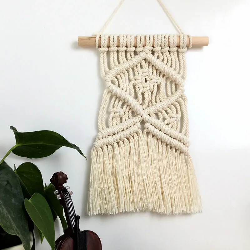 

Diy ручное плетение гобелен в богемном стиле эстетическое Nordic гобелен простой кисточкой Wandteppich аксессуары для украшения дома DI50GT