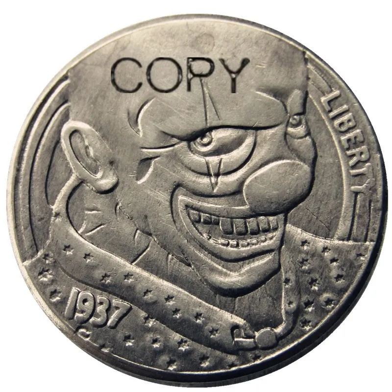 

Бу (24)Hobo Nickel 1937-D 3-ногое буффило никель редкий никель необычная креативная монета с забавной копией