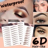4d magic hair like eyebrow tattoo sticker false eyebrows long lasting super waterproof makeup eye brow stickers cosmetics