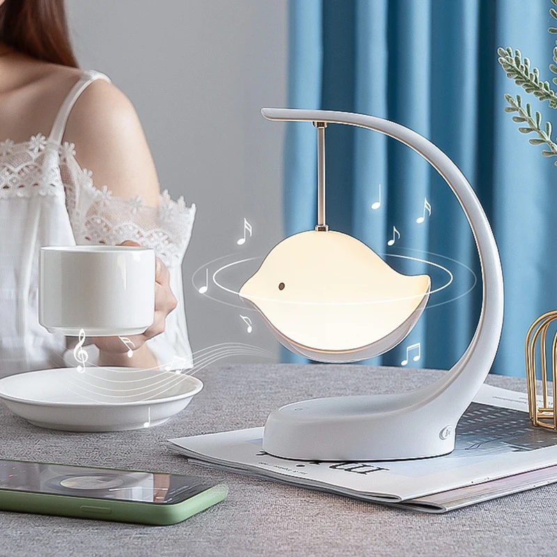 

Bluetooth Music Night Light Cute Birds Lamp with Touching Sensor Rechargeable Color Changing for Children Bedroom FKU66