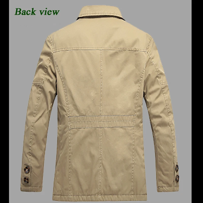 Business Duck Down Jacket Warm Cotton Lapel Large Size Plus Velvet Thicken Men's Tops Large Size Jacket Cotton  Men Winter Coat