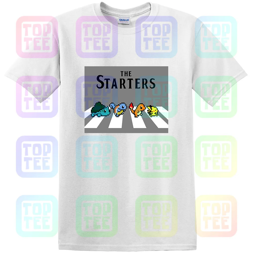 Starter Pocket Monsters тема "Beatles-Abbey Road" мужская женская детская футболка унисекс
