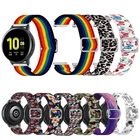 Ремешок нейлоновый для Samsung Galaxy Watch Active 2Galaxy Watch 3, спортивный регулируемый эластичный браслет для наручных часов, 20 мм