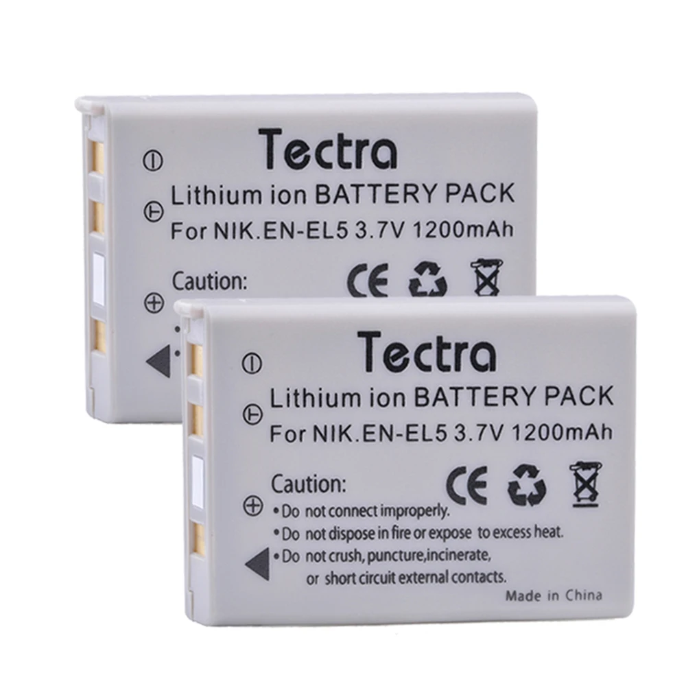

2PCS EN-EL5 Battery for Nikon Coolpix P500 P5000 P5100 P6000 P530 P520 P510 P100 3700 4200 ENEL5 Camera Batteries