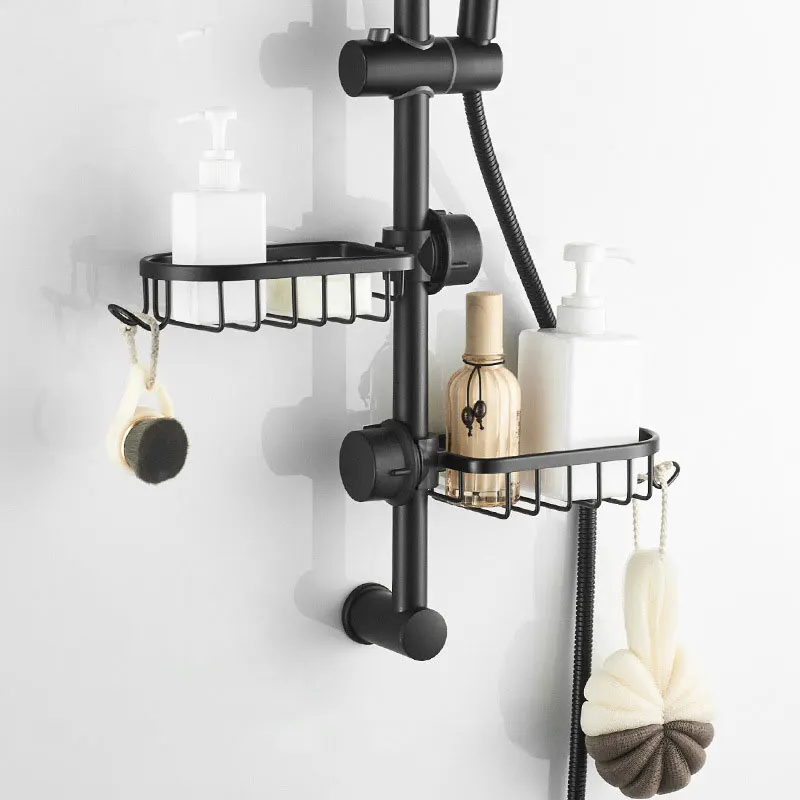 

Aluminum Mesh Basket Single Layer Kitchen Bathroom Shower Storage Rack Shampoo Soap Rack Shower Storage Rack Shelf