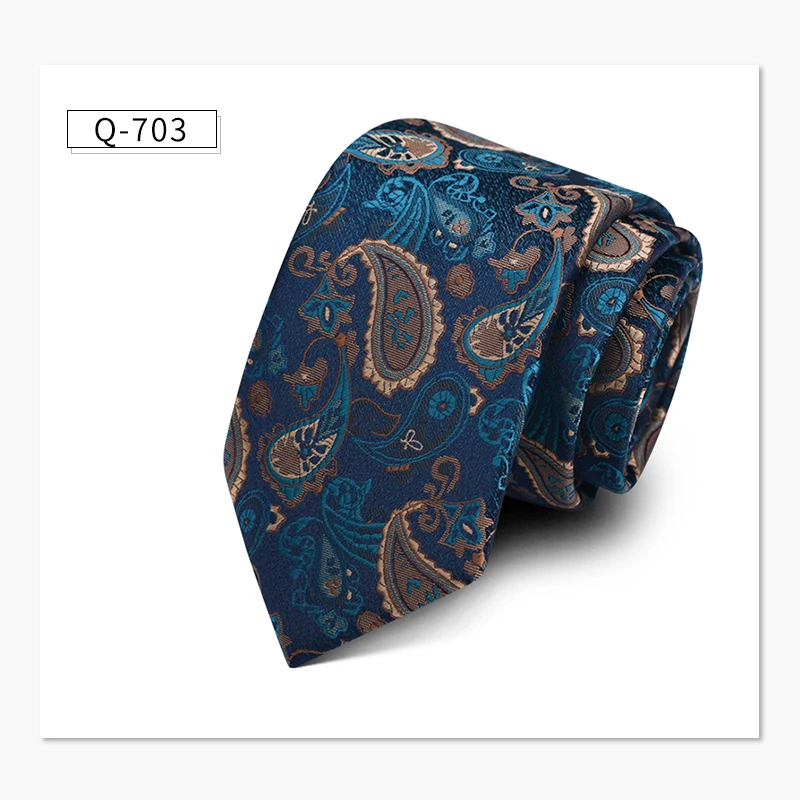 Kaidvll Business Necktie Men Ties 7cm Blue Color For Skinny Tie Wedding Dress Fashion Shirt Accessories | Аксессуары для одежды