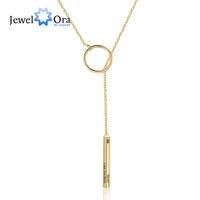 personalized name vertical bar necklace for women stainless steel y shaped circle engrave 4 sides name necklaces pendants