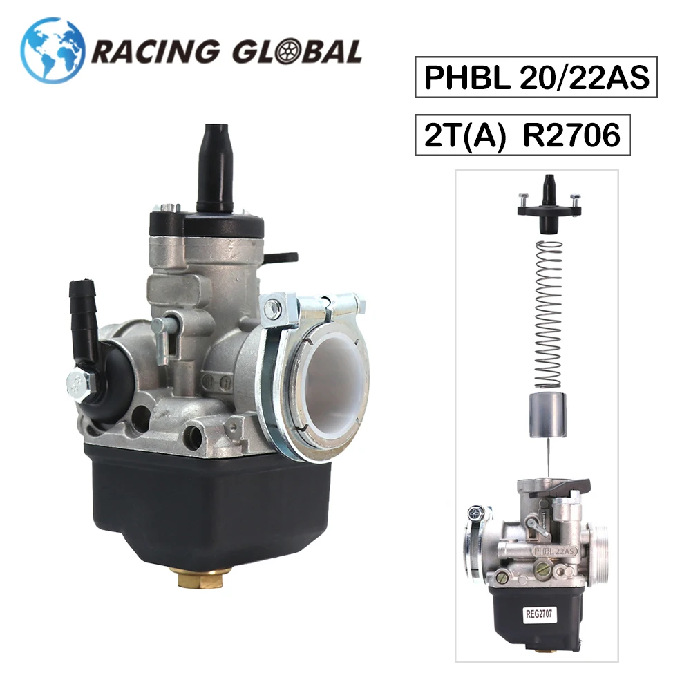 ALCON мотоцикл 20 мм 22 Dellorto карбюратор PHBL 20AS/22AS 2T(A) R2706/R2707 для двухтактного мотоцикла