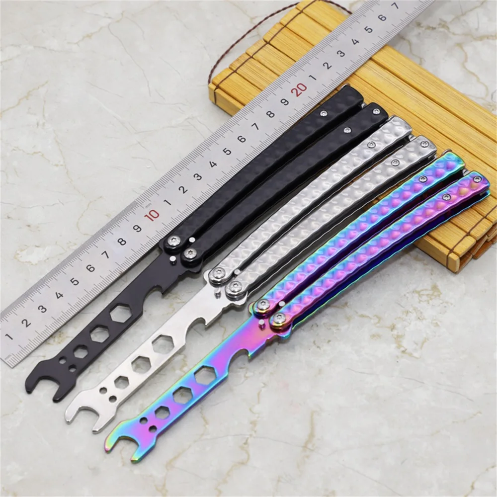 

New Product Tool Pliers Butterfly Knife Foldable Portable Transformable Blunt Butterfly Knife Outdoor Game Training Tool