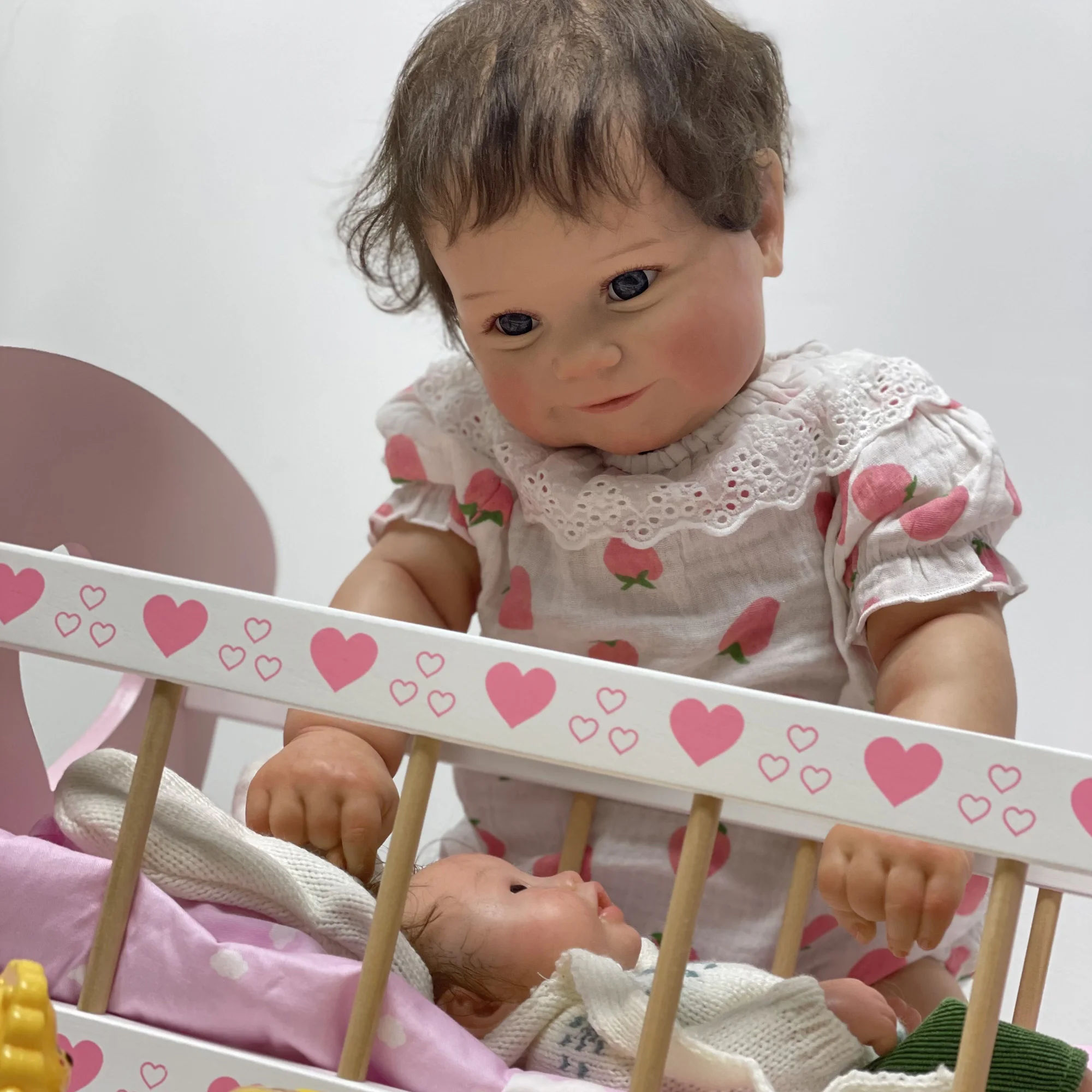 

Кукла реборн детская, супермилая мягкая виниловая силиконовая игрушка для новорожденных, 22 дюйма