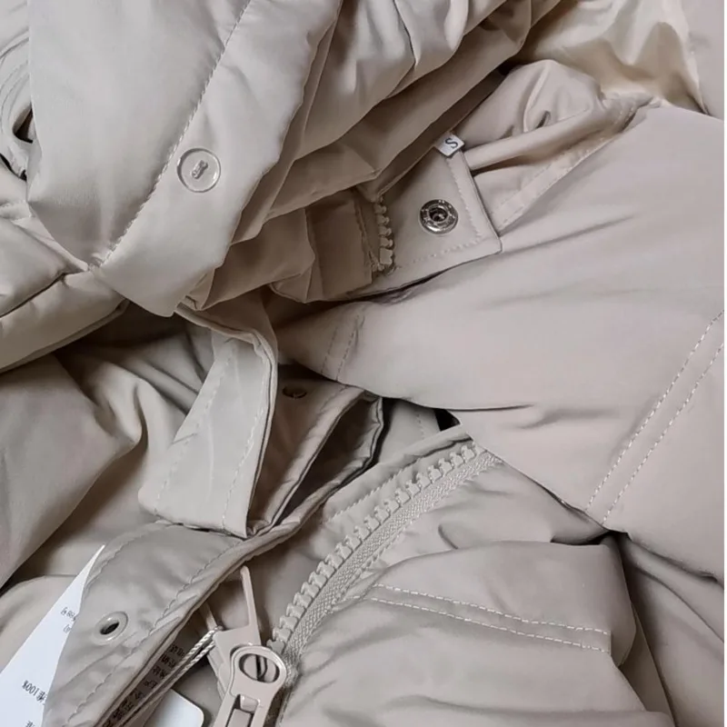 Корейский зимний пуховик с длинным 100% натуральный мех лисы 90% утиного пуха