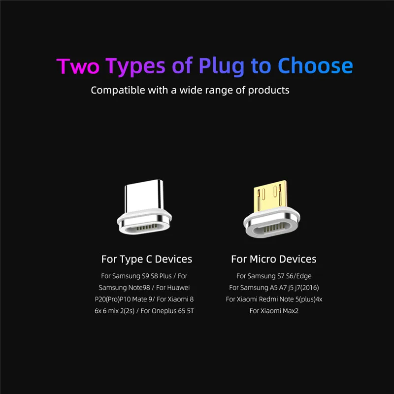 Магнитный кабель USB type-C для huawei p30 pro samsung a50 a70 3A mi cro usb шнур для быстрой зарядки и передачи данных для Red mi note 8 mi 9 9t