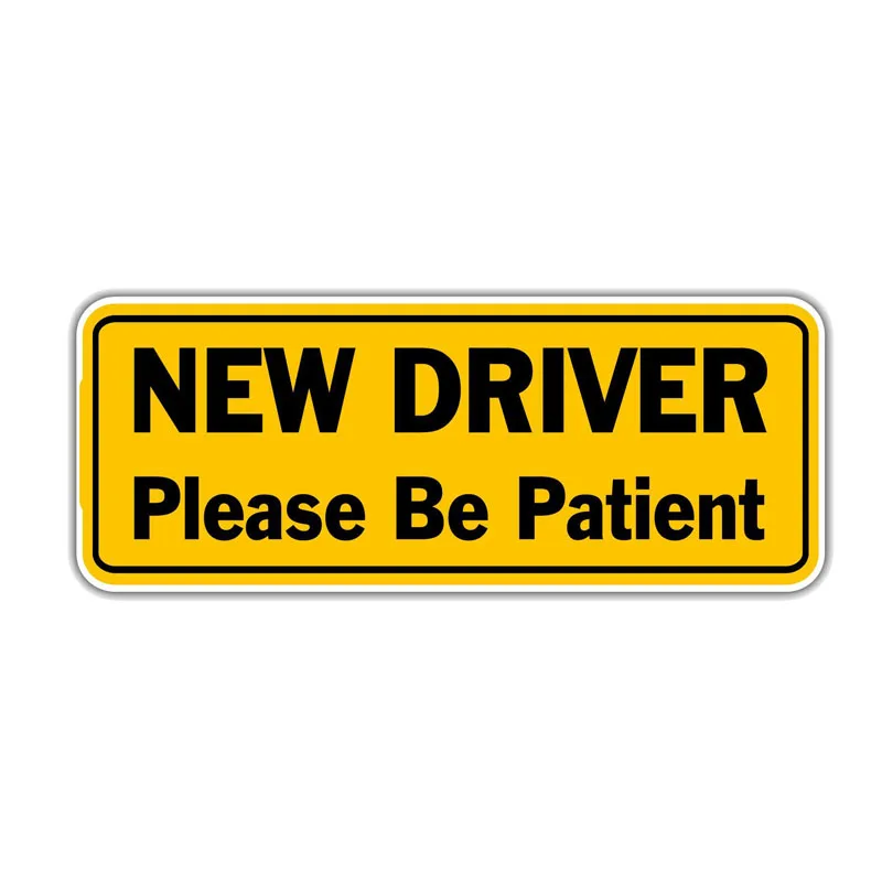 

Dawasaru Warning Car Sticker New Driver Please Be Patient Sign Decal Truck Motorcycle Auto Accessories Decoration PVC,16cm*6cm