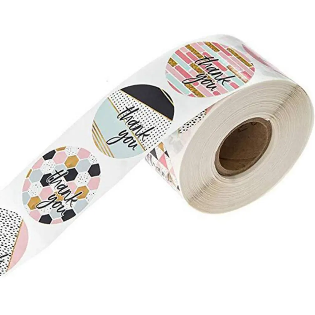 

Roll Sealing Stickers Thank You Handmade Crafts Wedding Decoration Stickers 2 Inch Round Copper Plate Stickers