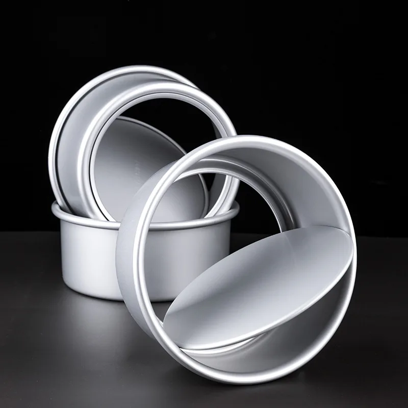 

4/6/10 Inch Cake Mold Removable Bottom Aluminum Alloy Round Chiffon Cake Pan Tin Baking Cheese Mould Tray Tools Nonstick JU32207