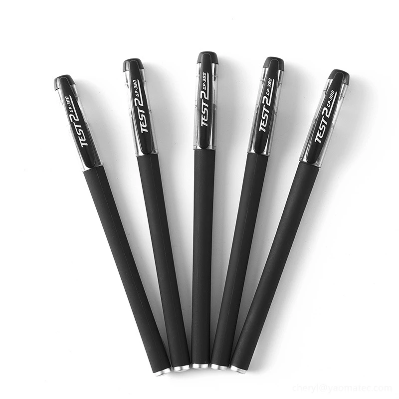 

50PCS Black Matte Gel Pen Business Signature Pen Student Exam Pen Office Stationery 0.5mm