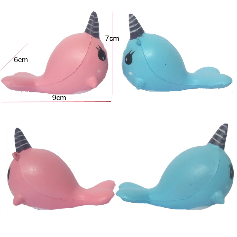 Kawaii Сжимаемый Единорог КИТ животное игрушка для снятия стресса Дельфин Кукла