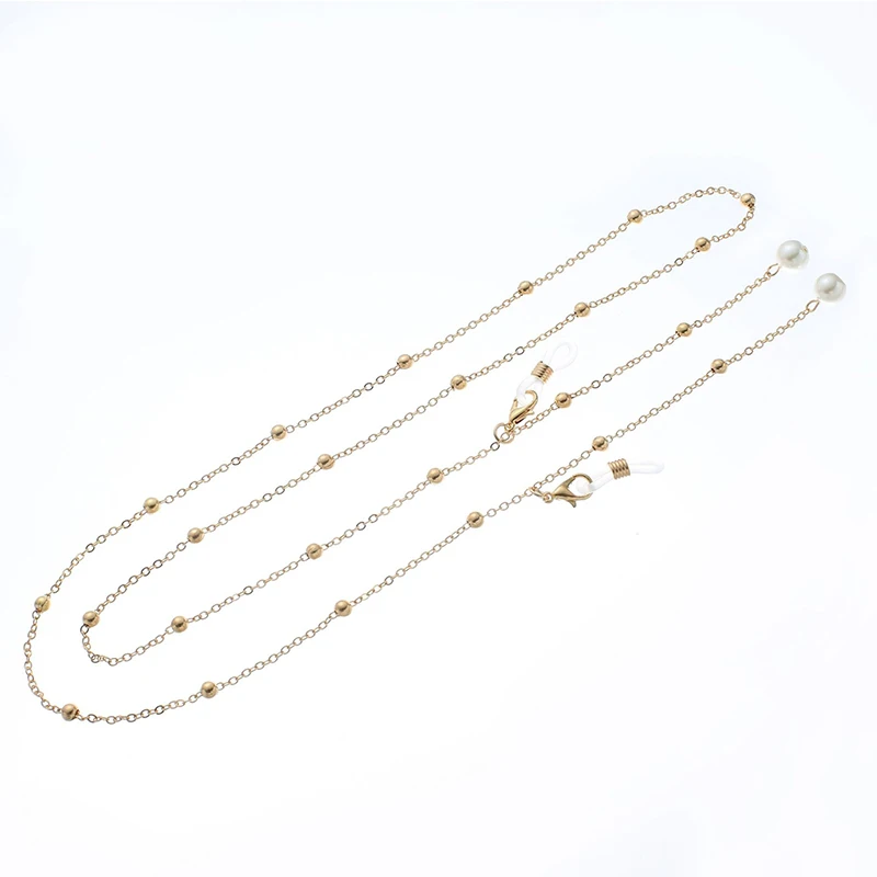

Vintage Womens Gold Silver Eyeglass Chains Sunglasses Non-slip Reading Beaded Glasses Chain Eyeglasses Holder Rope Accessories