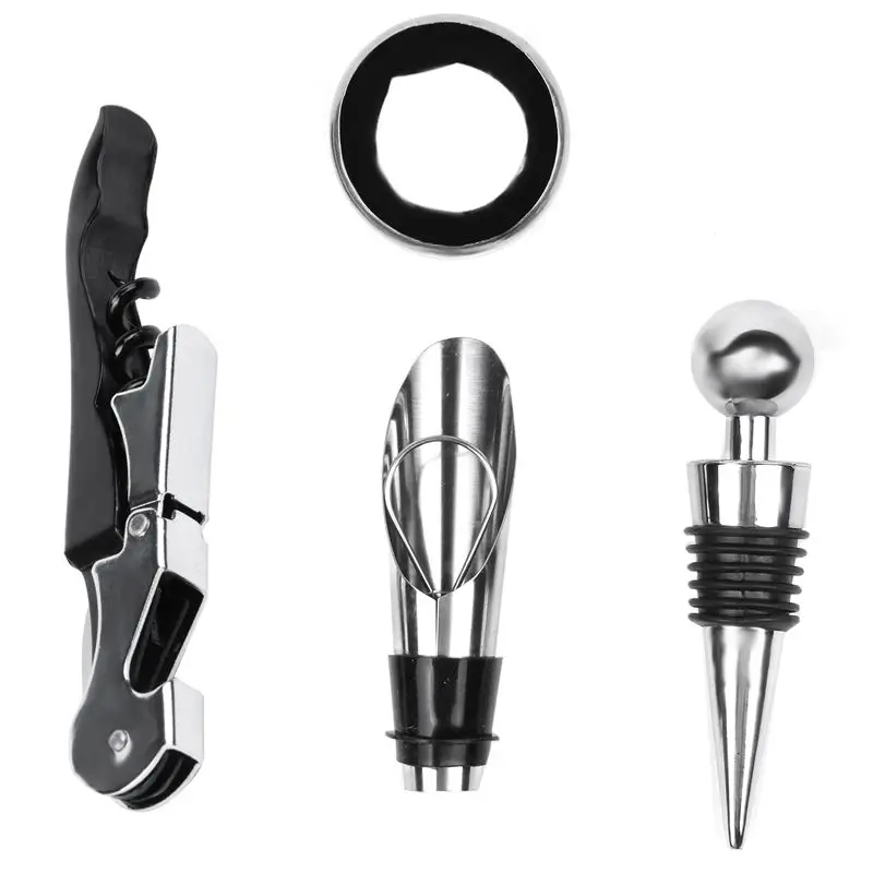 4 шт./компл. открывалка для красного вина из нержавеющей стали кольцо вилка