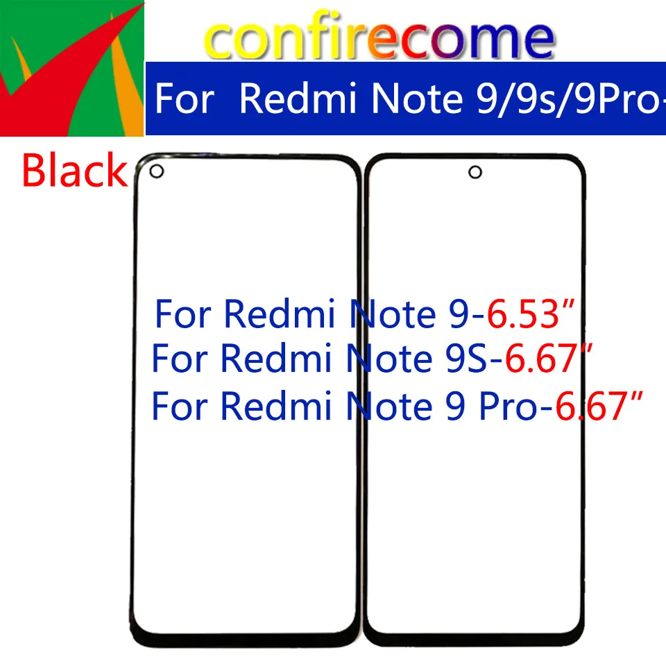 

Передняя Сенсорная панель ЖК-дисплея для Xiaomi Redmi Note 9s, 9 Pro, 9Pro, 10 шт.