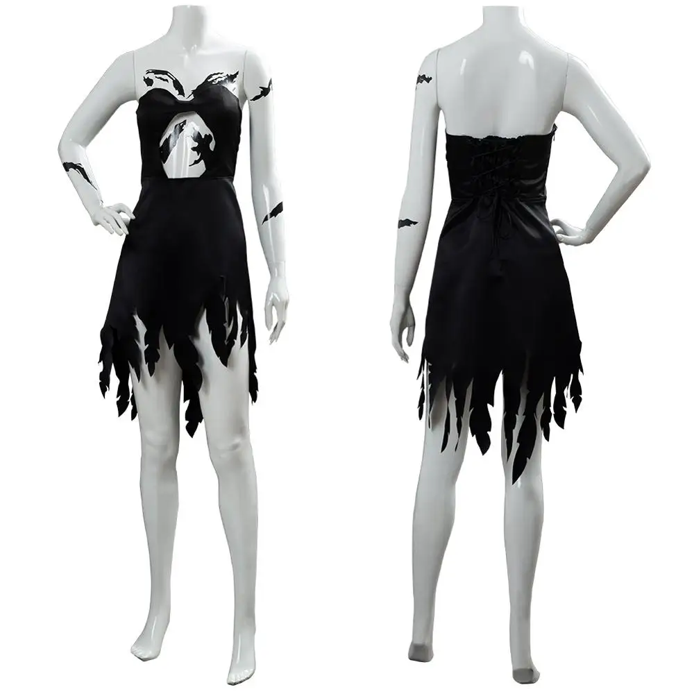 Женский карнавальный костюм на фильм Малефисента черное платье злой ведьмы