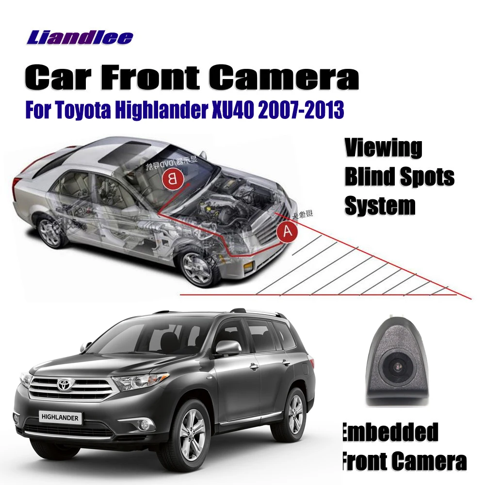 Автомобильная HD камера переднего вида для Toyota 4runner Highlander XU40 Alphard 2007 2015 не задние