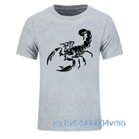 new graphic 100 cotton fabric street style scorpion print casual short sleeve t shirt for men