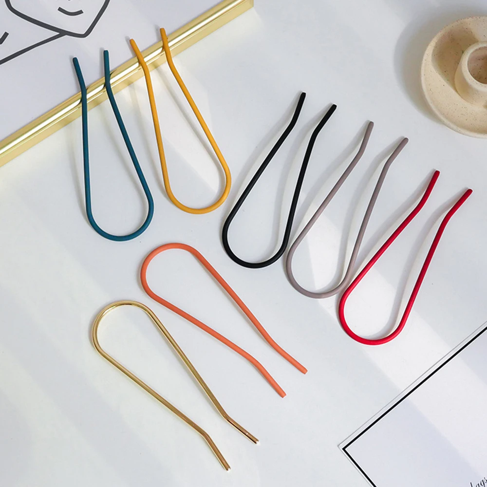 

Simple U Shape Hair Clips Pins For Women Girls Bride Hair Styling Accessories Fashion Hairpins Vintage Metal Hairsticks