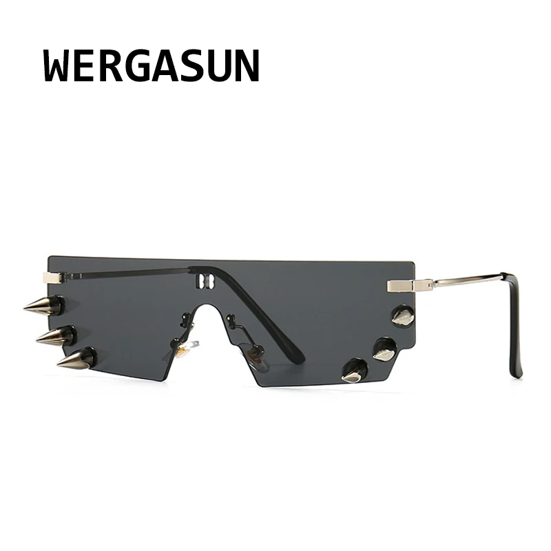 WERGASUN класса люкс без оправы стимпанк Солнцезащитные очки модные дизайнерские