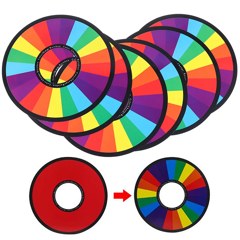 6 шт. радужные кольца Волшебные трюки меняющее цвет кольцо волшебник аксессуары