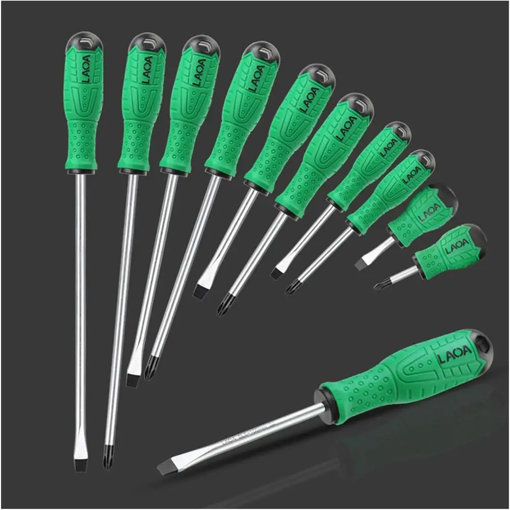 LAOA S2 шлицевые и Phillips отвертки бытовые ручные инструменты с магнитной двухцветная