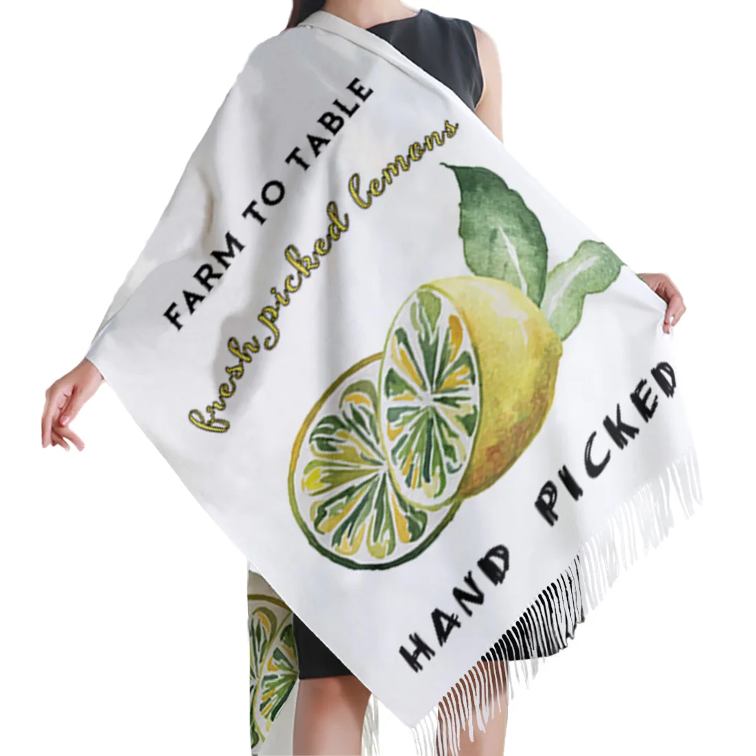 Женский шарф одеяло в рустикальном стиле зимние шарфы и шали с градиентом для