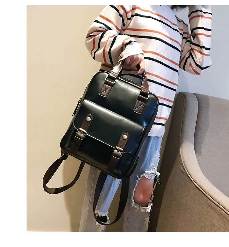 Beibaobao модный рюкзак Mochila Feminina с защитой от кражи, школьные сумки, водонепроницаемые дорожные винтажные рюкзаки для ноутбука, коричневый кожаный большой женский рюкзак
