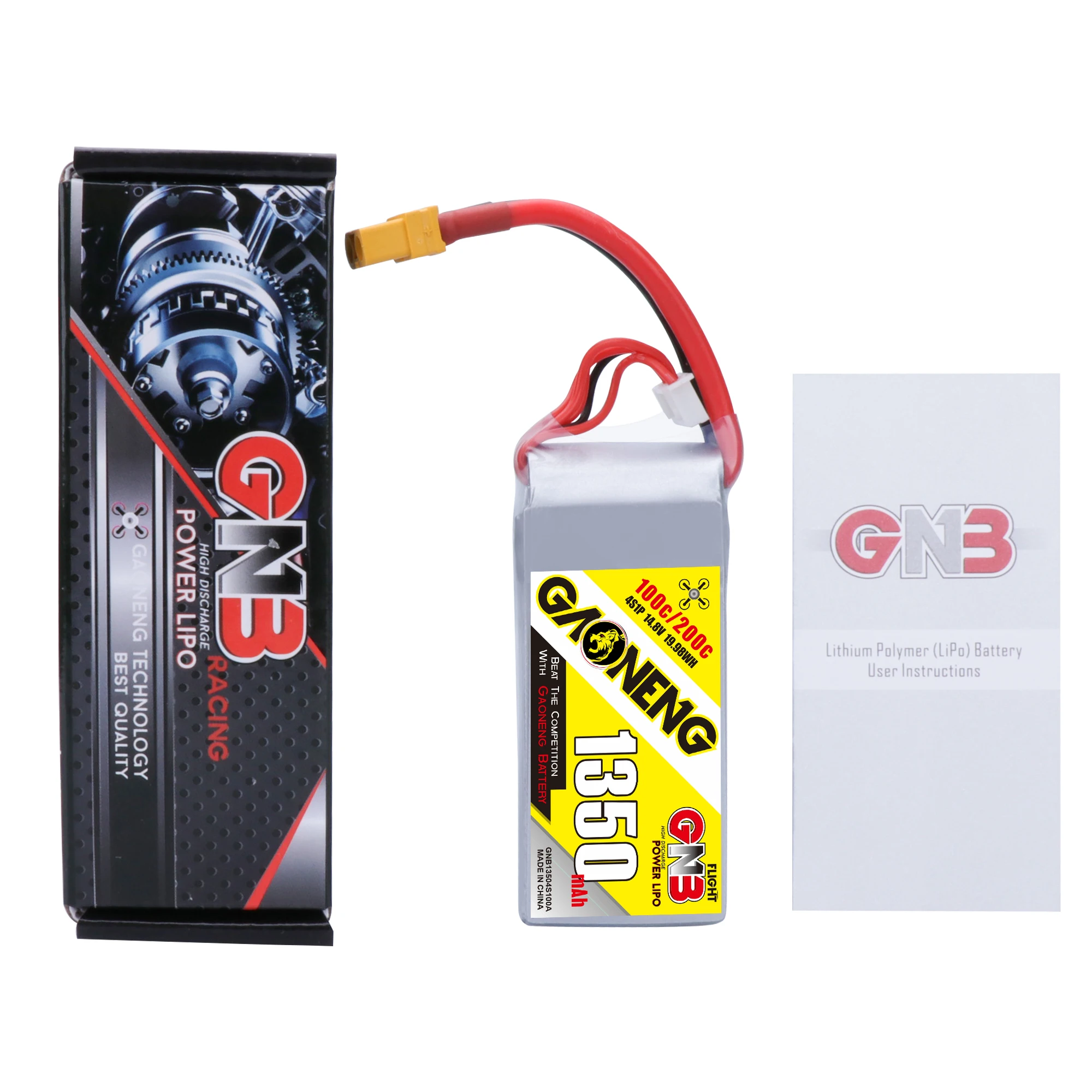 Gaoneng GNB 1350mAh 4S 14 8 V 100C Lipo батарея wtih XT60 разъем для 250 размер 3D RC FPV гоночный Дрон
