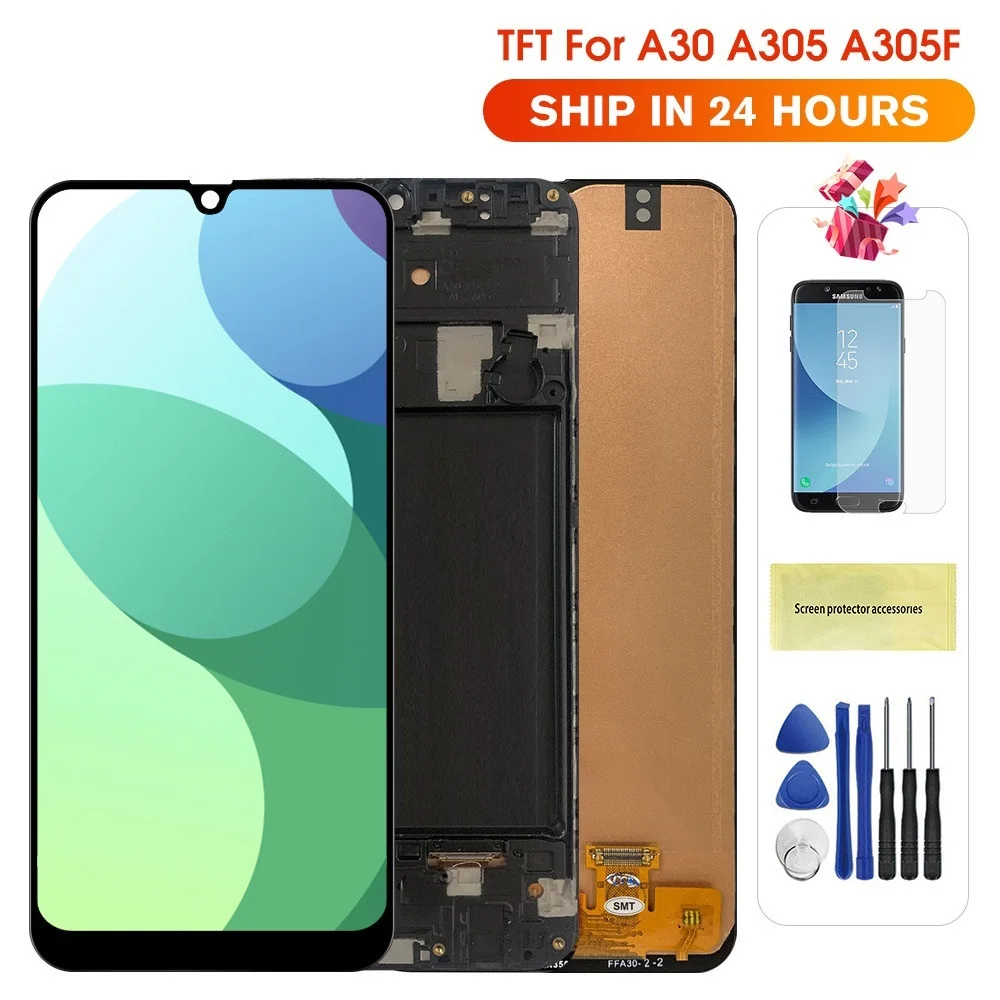 2022 A30 ЖК-дисплей для Samsung Galaxy A305/DS A305F A305FD A305A сенсорный экран дигитайзер Замена |