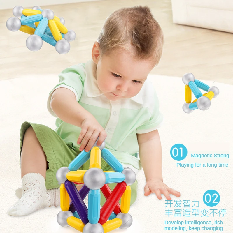 

Magnetic Designer Building Blocks Big Size Magnet Bars DIY Toy Construction Set Educational Assembling Toys for Boys