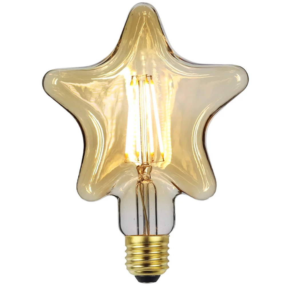 В форме сердца светодиодная лампа Эдисона в звезды 220/240 4 Вт E27 нить виде клетки