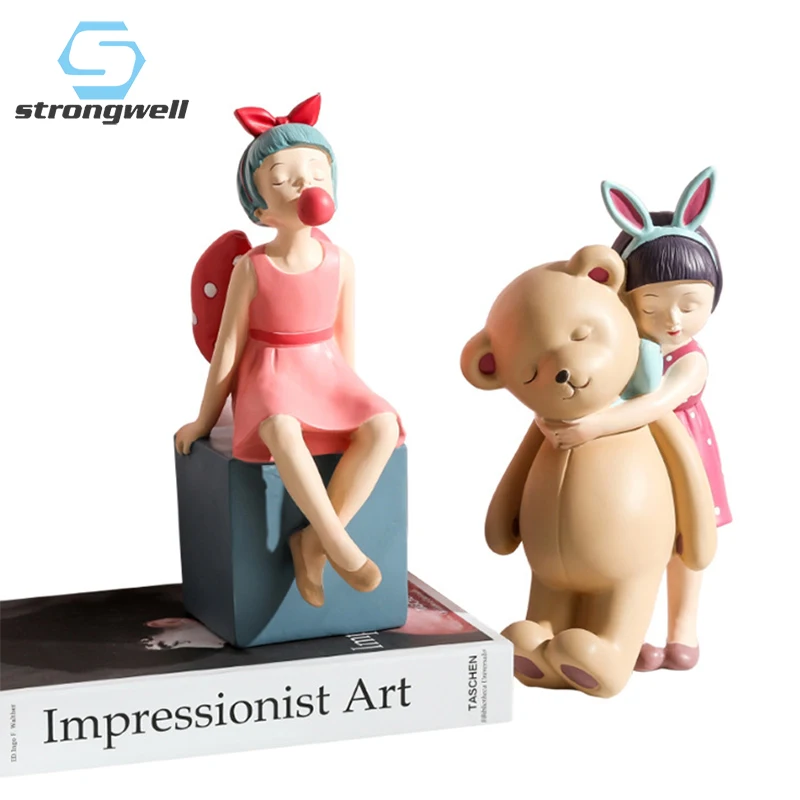 Сказочная статуя Strongwell в скандинавском стиле скульптура с милыми девушками