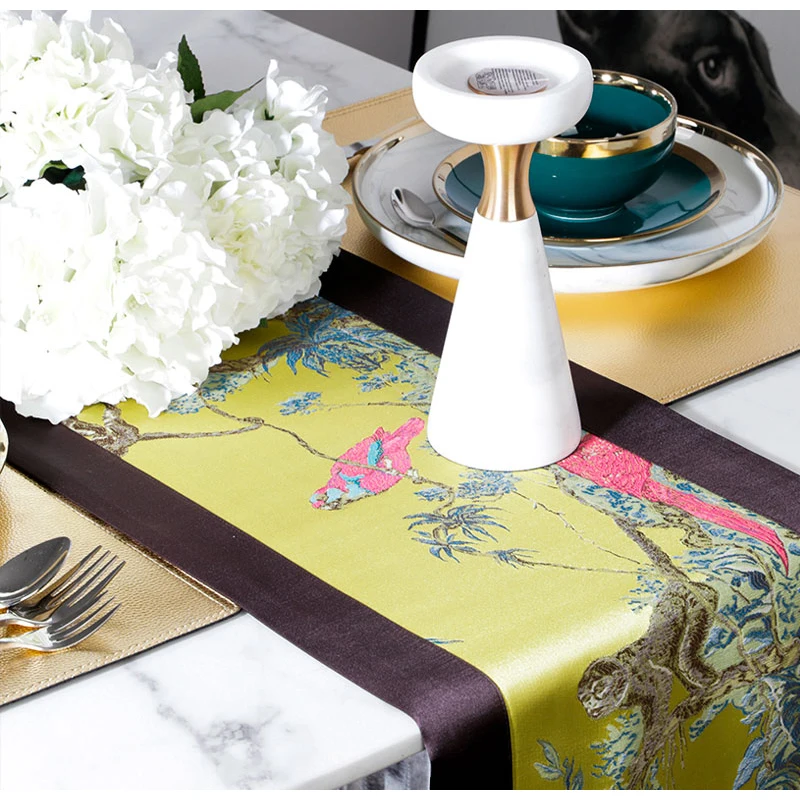 Diphylleia роскошные скатерти леопардовые тропические джунгли Животные Вышитые