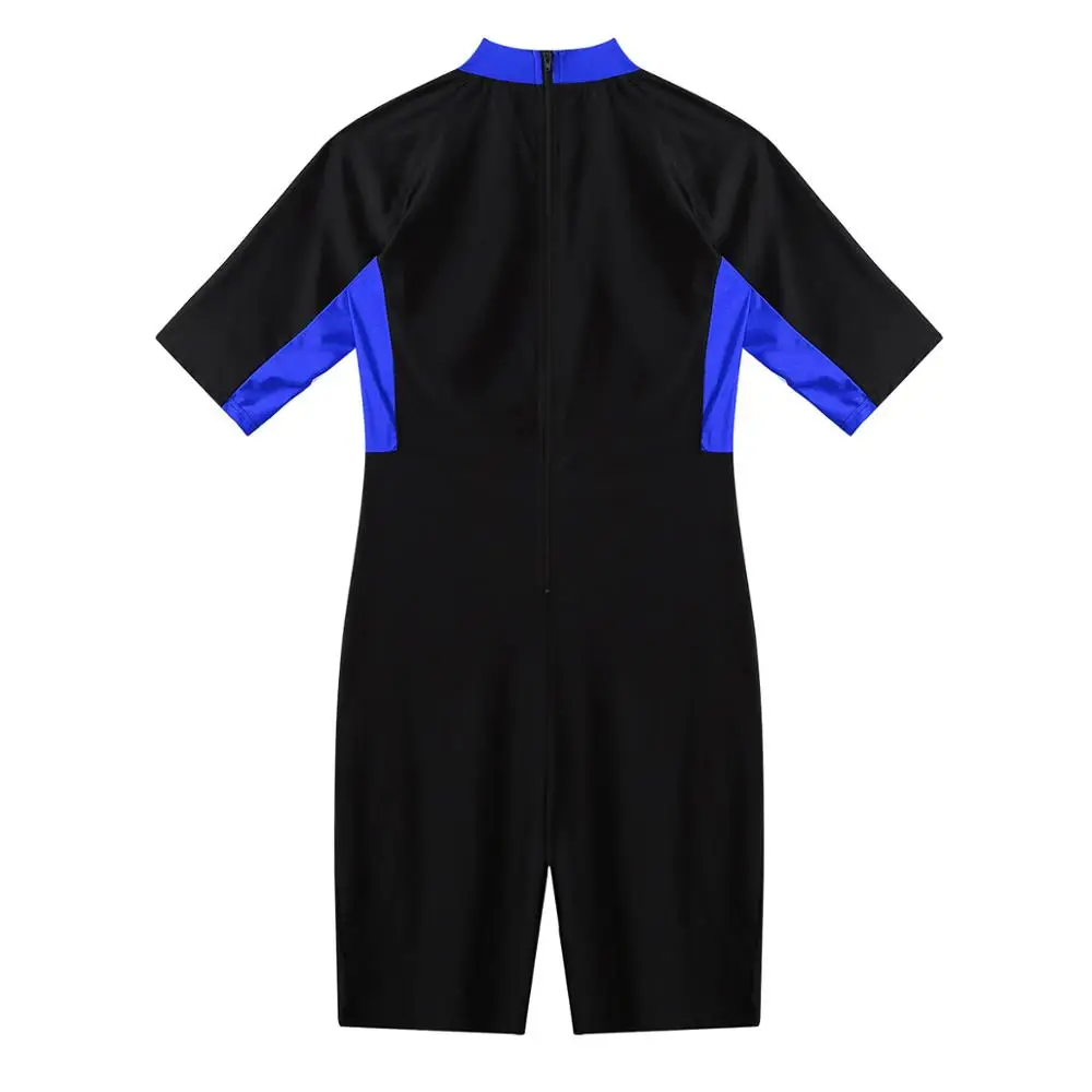 Мужской костюм-трико с короткими рукавами цветными блоками короткий гидрокостюм