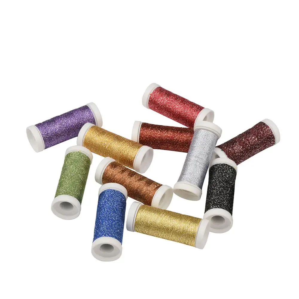 

Новый Simthread металлик для вышивания из искусственного шёлка для ручной вышивки или машинная вышивка 12 видов цветов Набор нитей для шитья