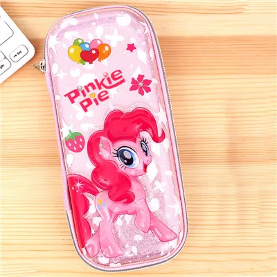 Pink 1 Luminous Kawaii Маленький Пони пенал; Забавный 3D единорог Пинки Пирог коробка для карандашей сумка для девочек большие канцелярские школьные принадлежности подарок - Цвет: Pink 1 Luminous