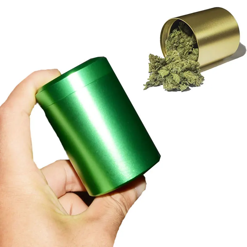 

Travel Metal containers for storage tobacoo portable Jars for spices smell Proof cans for loose Sugar bowl Smoking Accessories