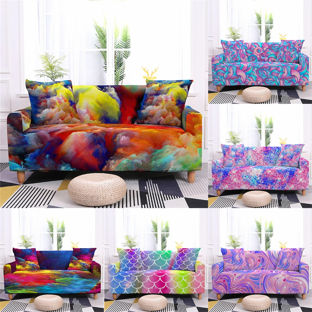 3D многоцветный стрейч чехлов диван чехол для дивана крышку диванных Гостиная Cubre