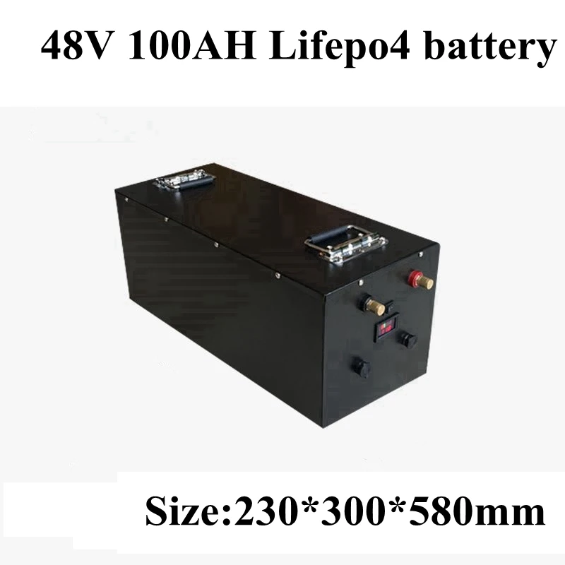Водонепроницаемый Lifepo4 48V 100Ah литиевый аккумулятор с системой управления для