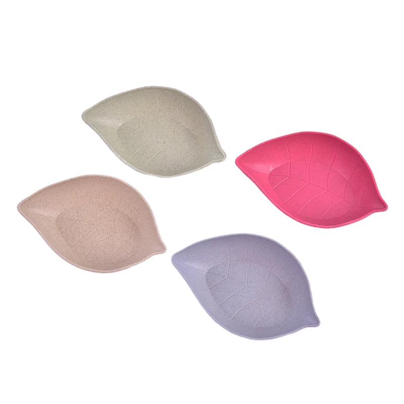 Для малышей и детей постарше листья Форма тарелка пшеничной соломы для соевого соуса чаша риса плита суб