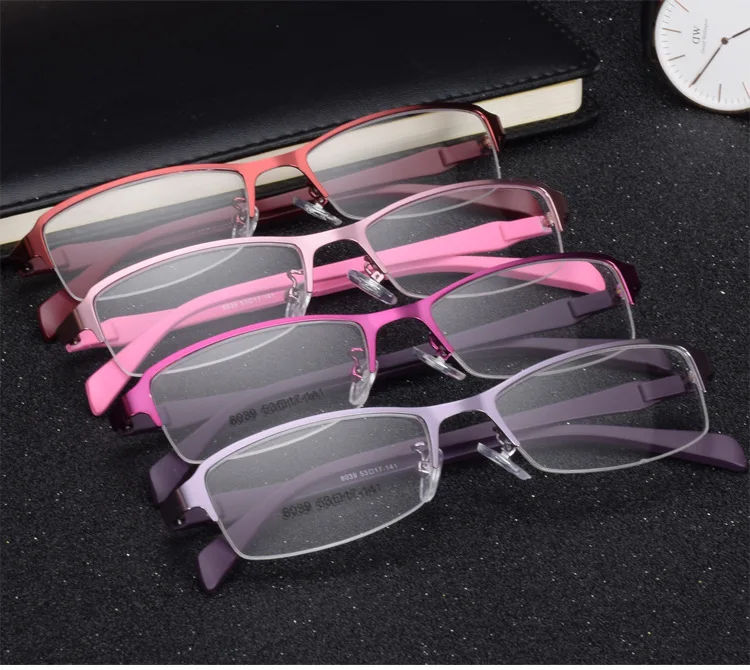 Женские модные очки для близорукости полуоправа может быть оснащена линзами TR90