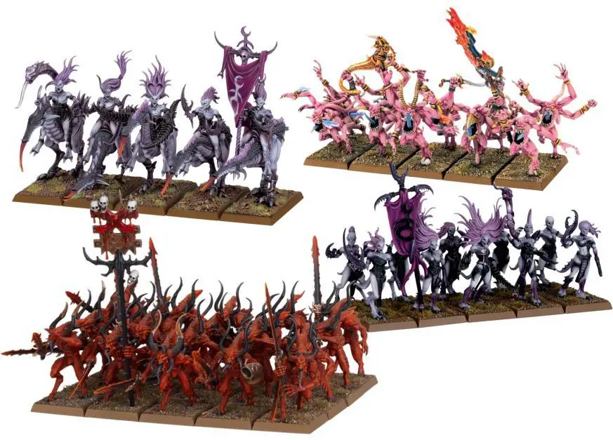 Настольные игры для войны 40K Toys hammer Chaos Daemons Devil Novice Pack CD хорошо окрашенный